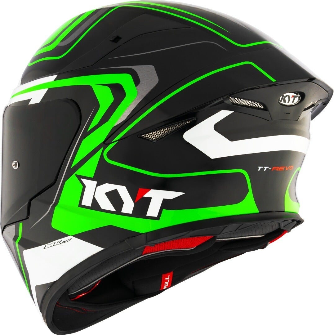 KYT TT-Revo Overtech Hjelm svart/grønn S (55/56) Figur 2