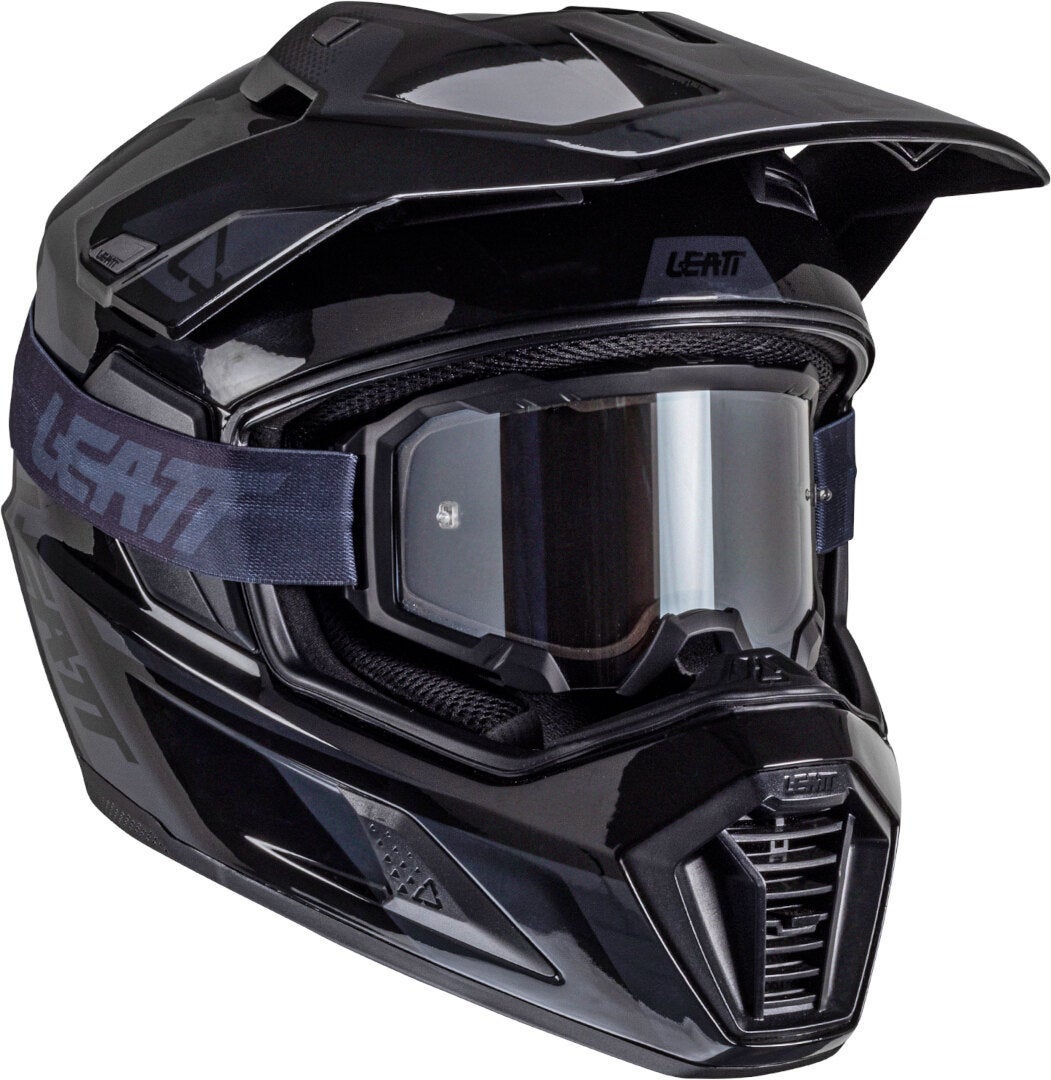 Side view of Leatt ADV 8.5 Helmet with Goggles