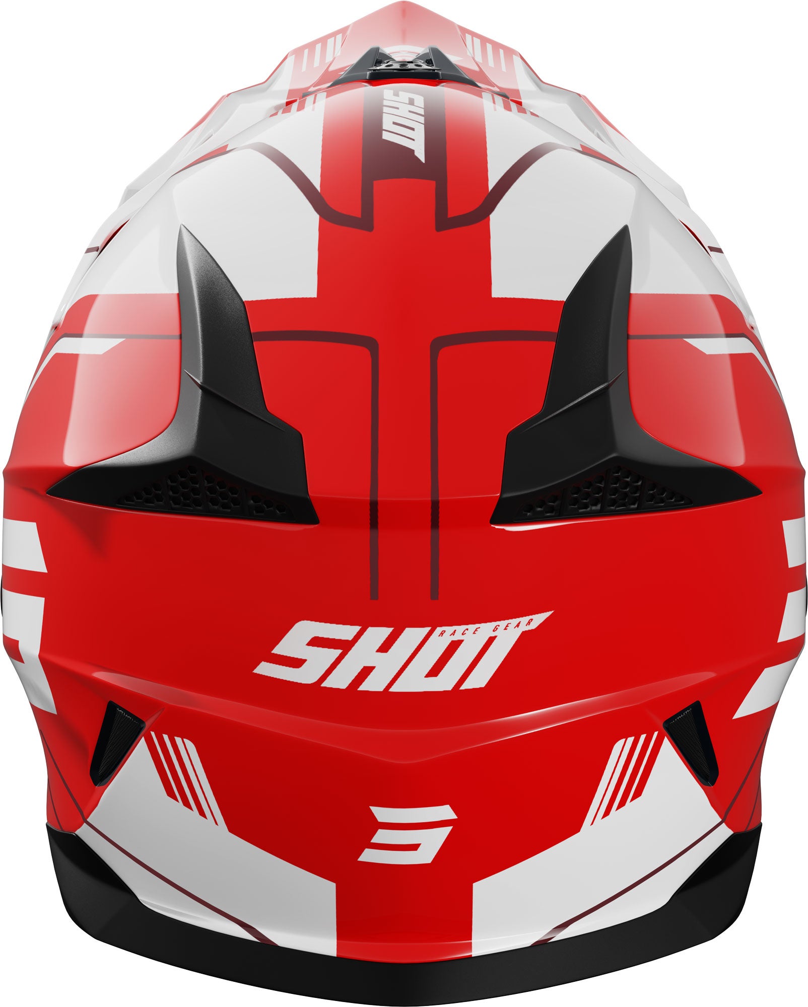 Shot Pulse Lines Capacete de motocross juvenil vermelho Y/M (51/52) Figura 3