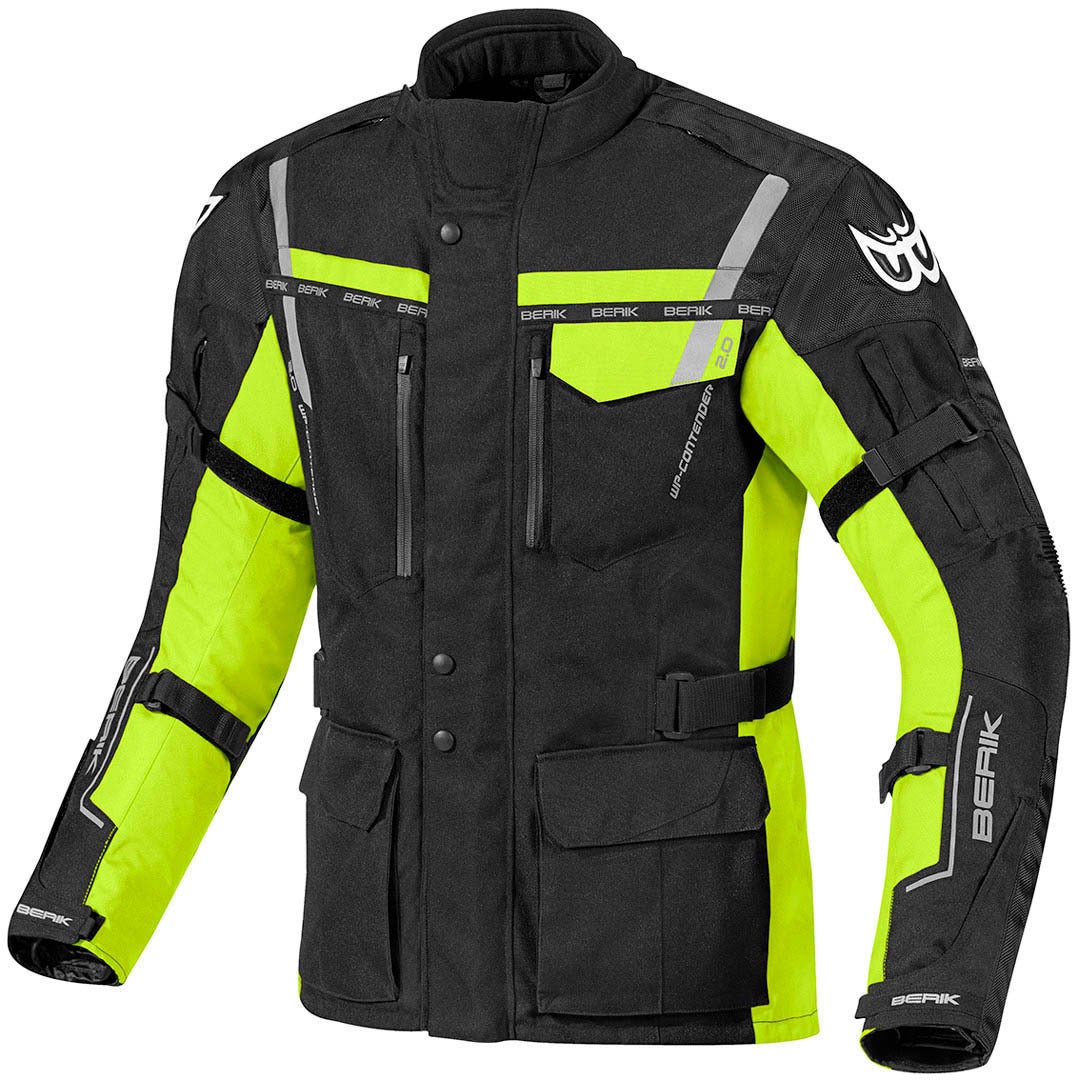 Berik Torino Waterproof Motorcycle Textile Jacket black/neon 58 Figure 1