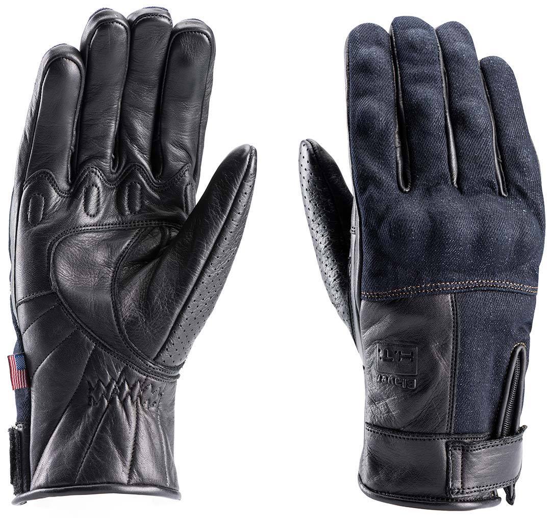 Blauer Combo Denim Motorcykelhandsker Sort M Figur 1