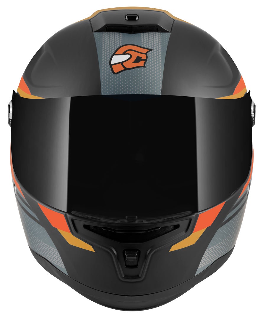 FC-Moto FF114B Zeron Hjelm sort mat/orange XL Figur 3