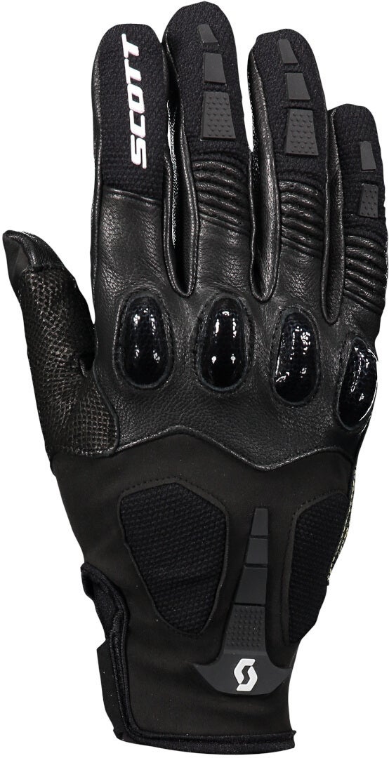 Scott Assault Pro オートバイの手袋 黒/白 XS 図1