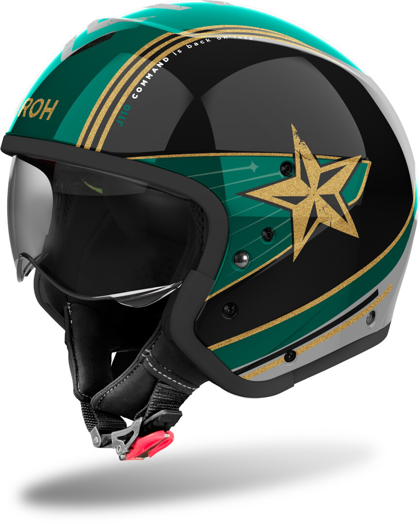 Airoh J110 Command Casco Jet negro/verde L (59/60) Figura 1