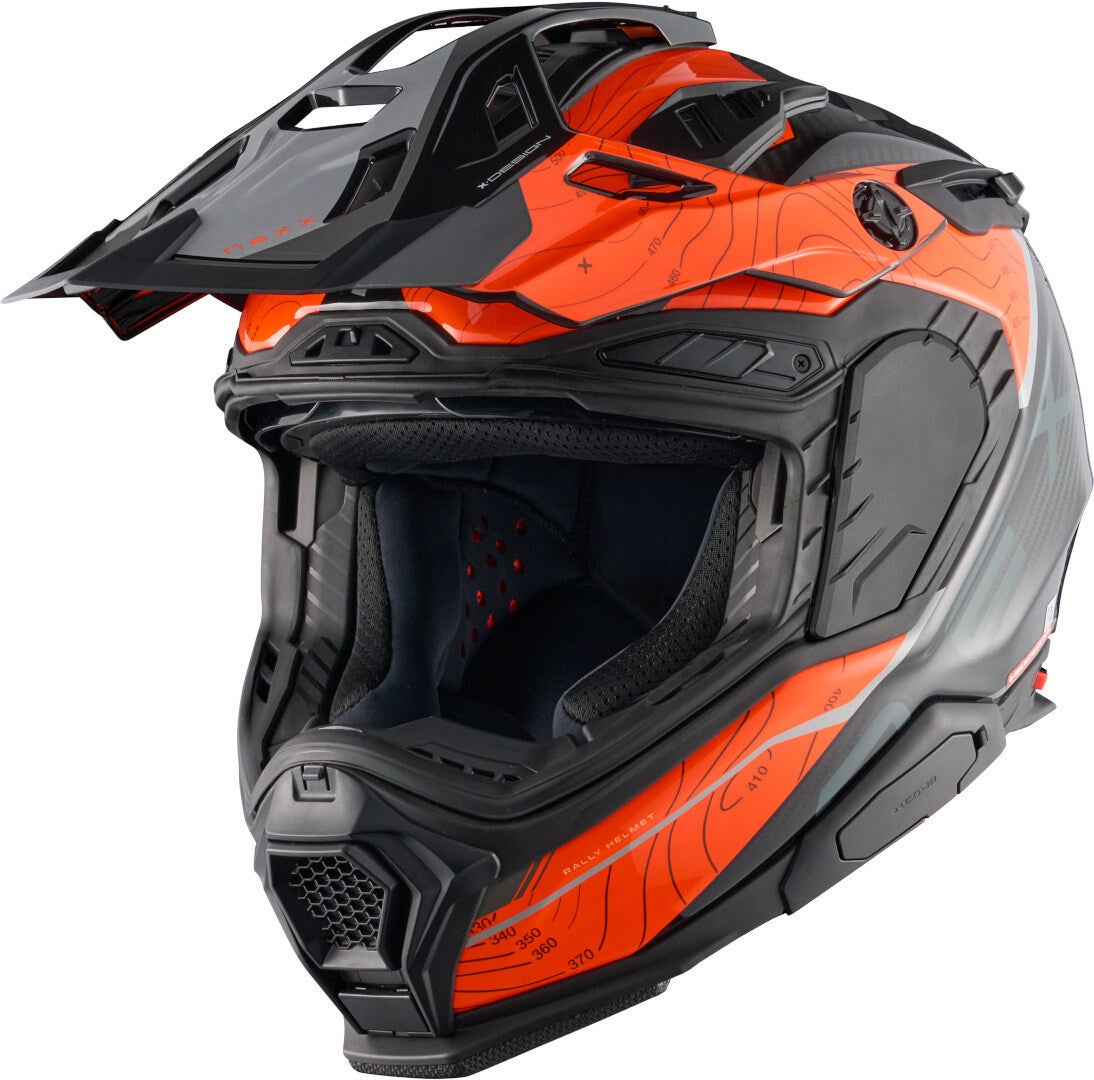 Nexx X.WED 3 Furka Carbon Motocross Helm grau/orange XS (53/54) Abbildung 5