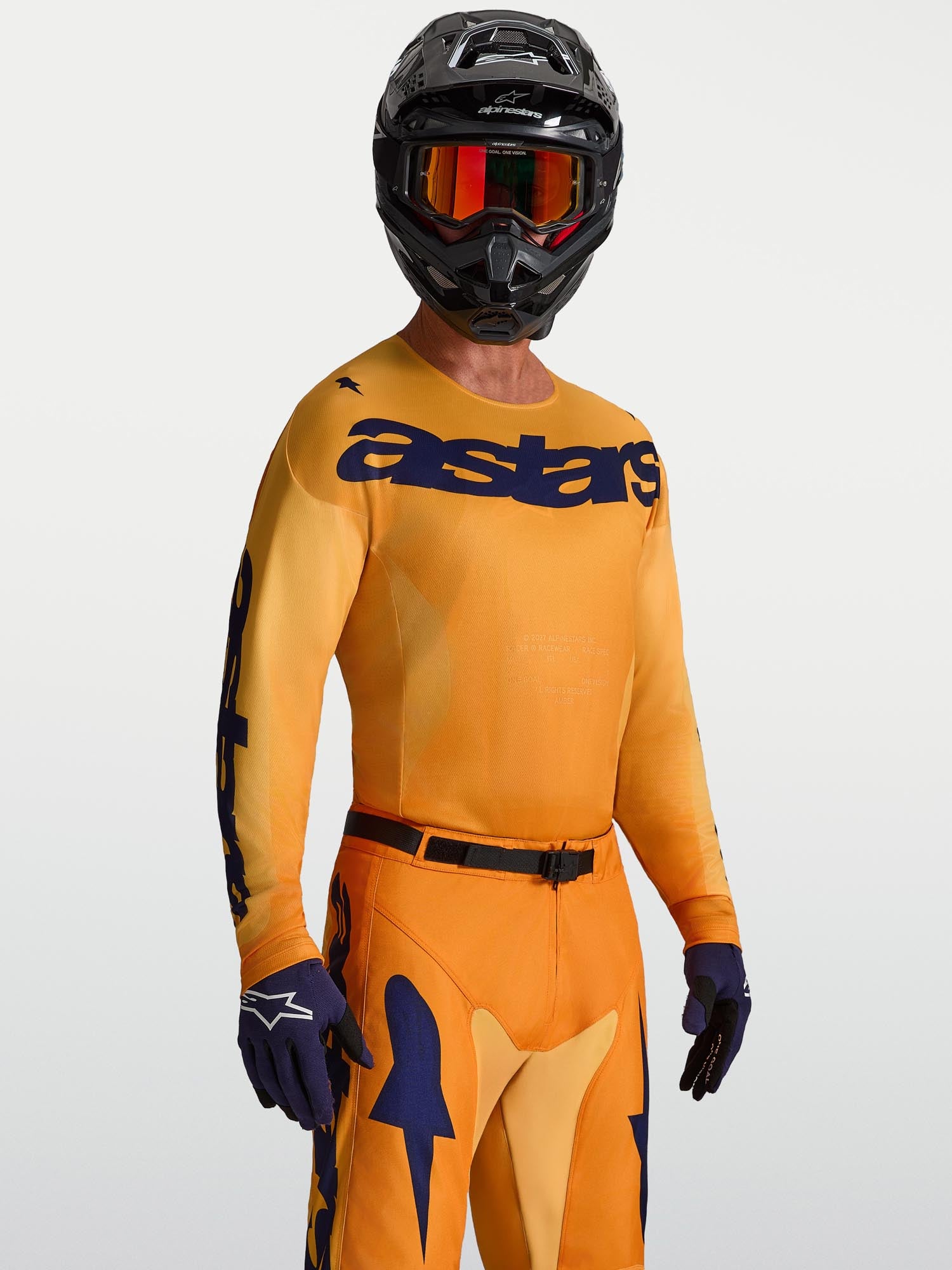 Alpinestars Racer Amber モトクロスジャージ オレンジ/ブルー/イエロー L 図4