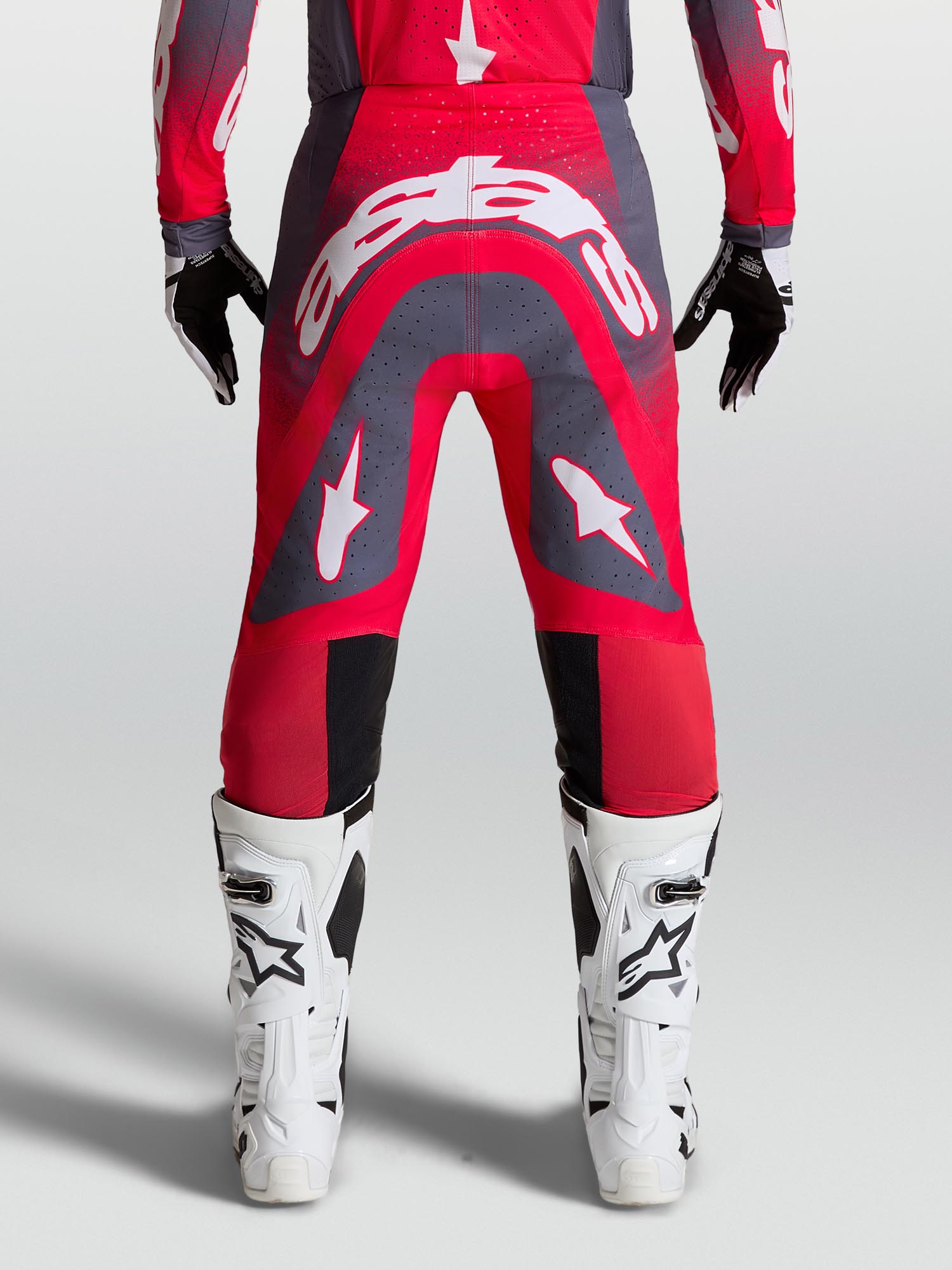 Alpinestars Supertech Hiten AFD Motocross Hose grau/rot 30 Abbildung 11