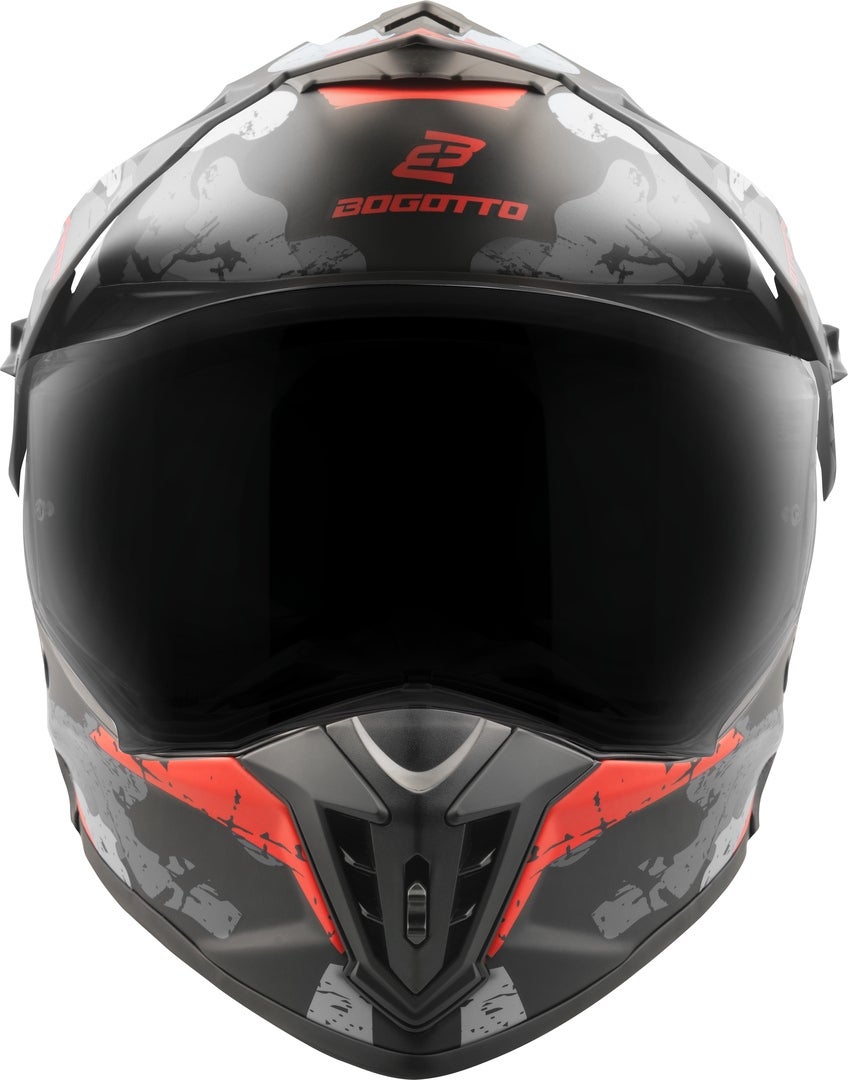 Bogotto FG-601 Sniper Enduro hjelm i glasfiber sort mat/grå/orange XL Figur 7