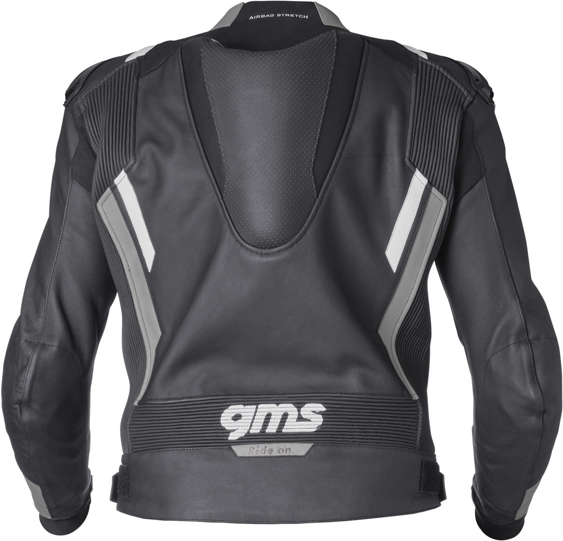 GMS GR-1 Two Piece Motorcycle Leather Suit black/grey/white 52 Figure 5