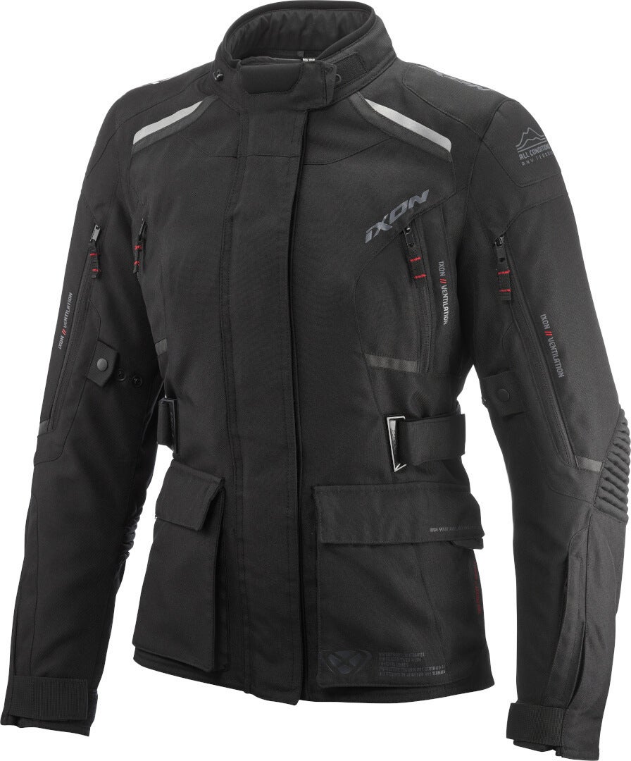 Ixon Midgard Waterproof Ladies Motorcycle Textile Jacket black M Figure 1