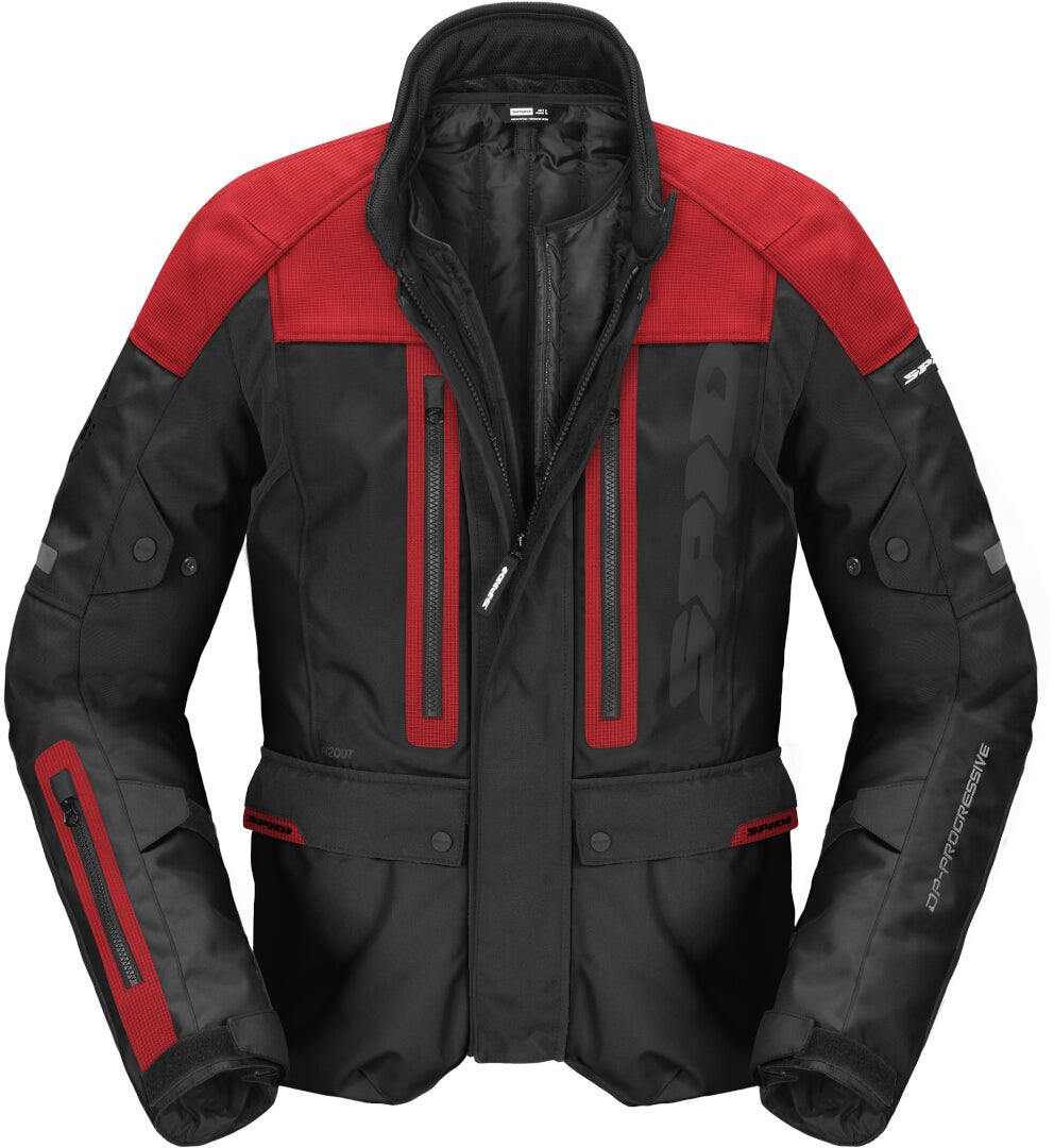 Spidi Traveler 3 Evo H2Out waterproof Motorcycle Textile Jacket black/red 5XL Figure 1