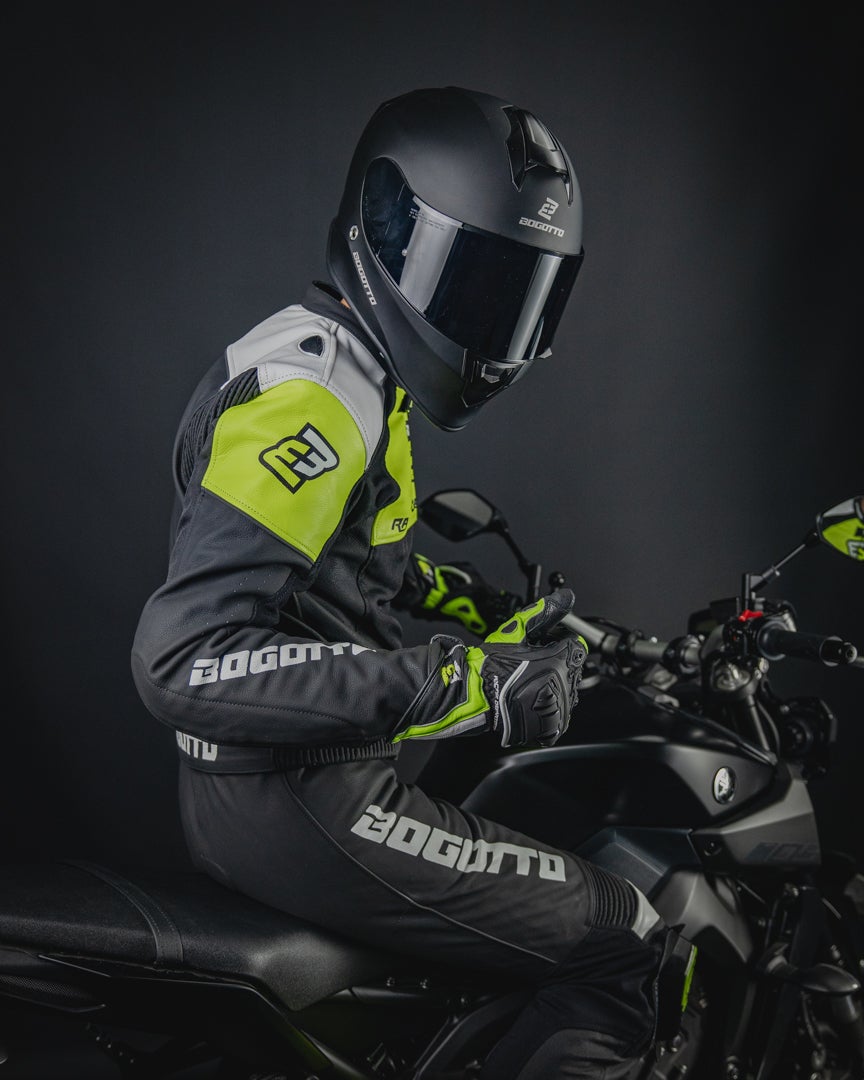 Bogotto Losail wo Piece Motorcycle Leather Suit black/white/yellow 54 Figure 3