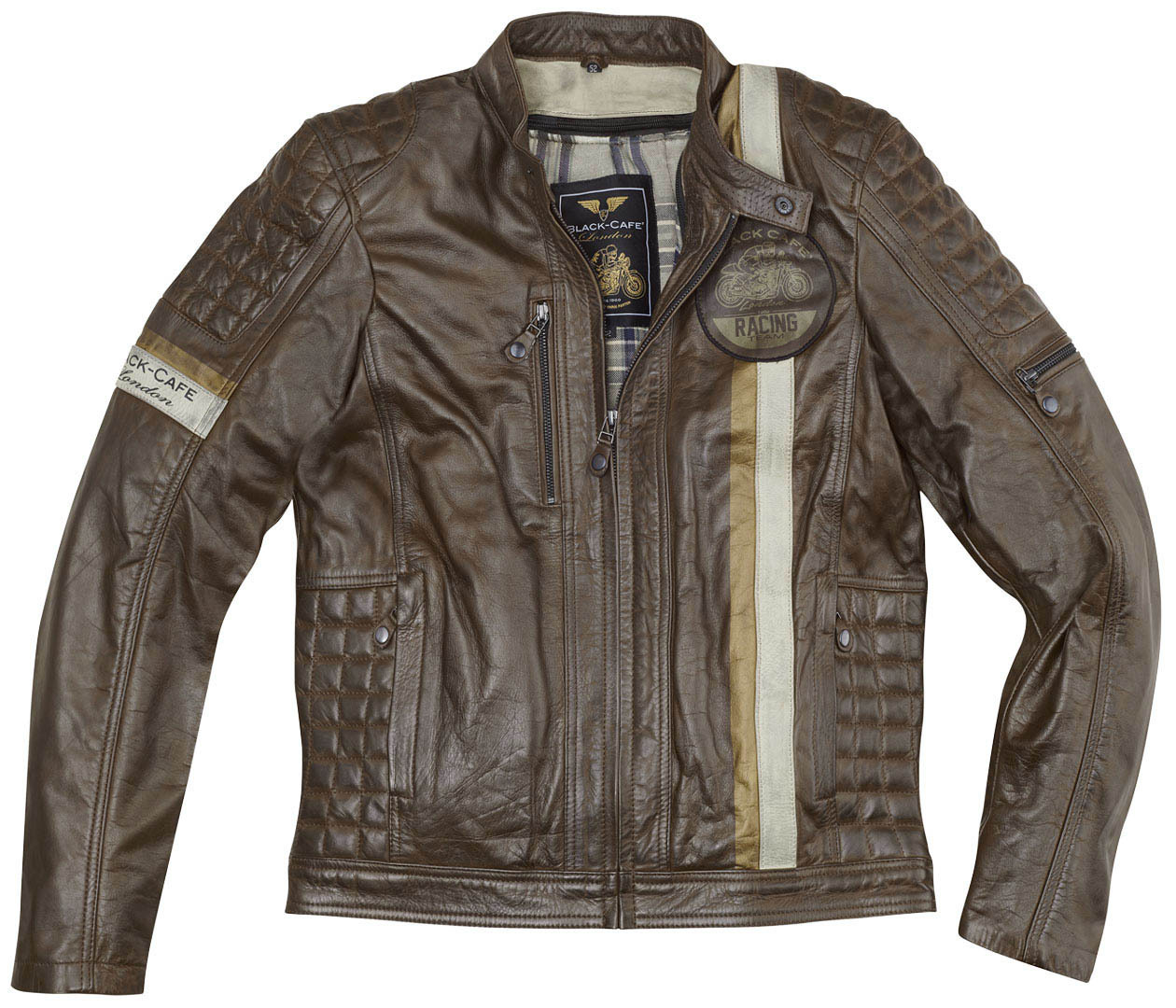 Black-Cafe London Barcelona Jachetă de piele de motocicletă Articolul principal Figura 1