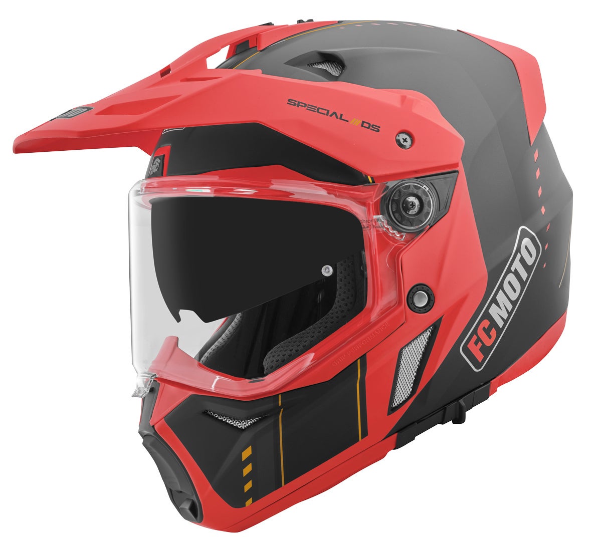 FC-Moto Merkur Pro Air Casco Enduro nero/rosso L Figura 1
