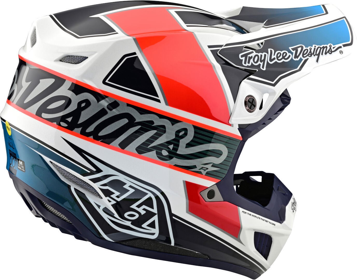 Troy Lee Designs SE5 Team MIPS Casco Motocross bianco/nero/rosso L (58/59) Figura 5