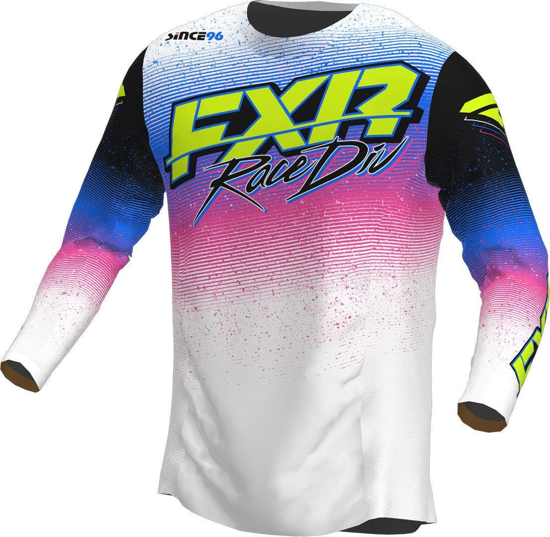 FXR Podium 2023 Maillot de motocross Blanc/rose/noir S Figure 1