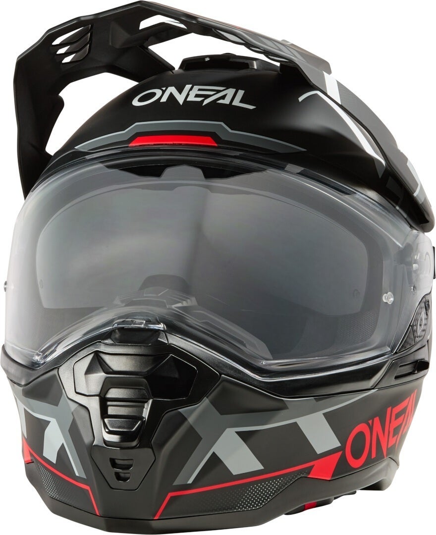Oneal D-SRS Square V.25 Motocross hjelm sort mat/grå/rød 2XL Figur 5