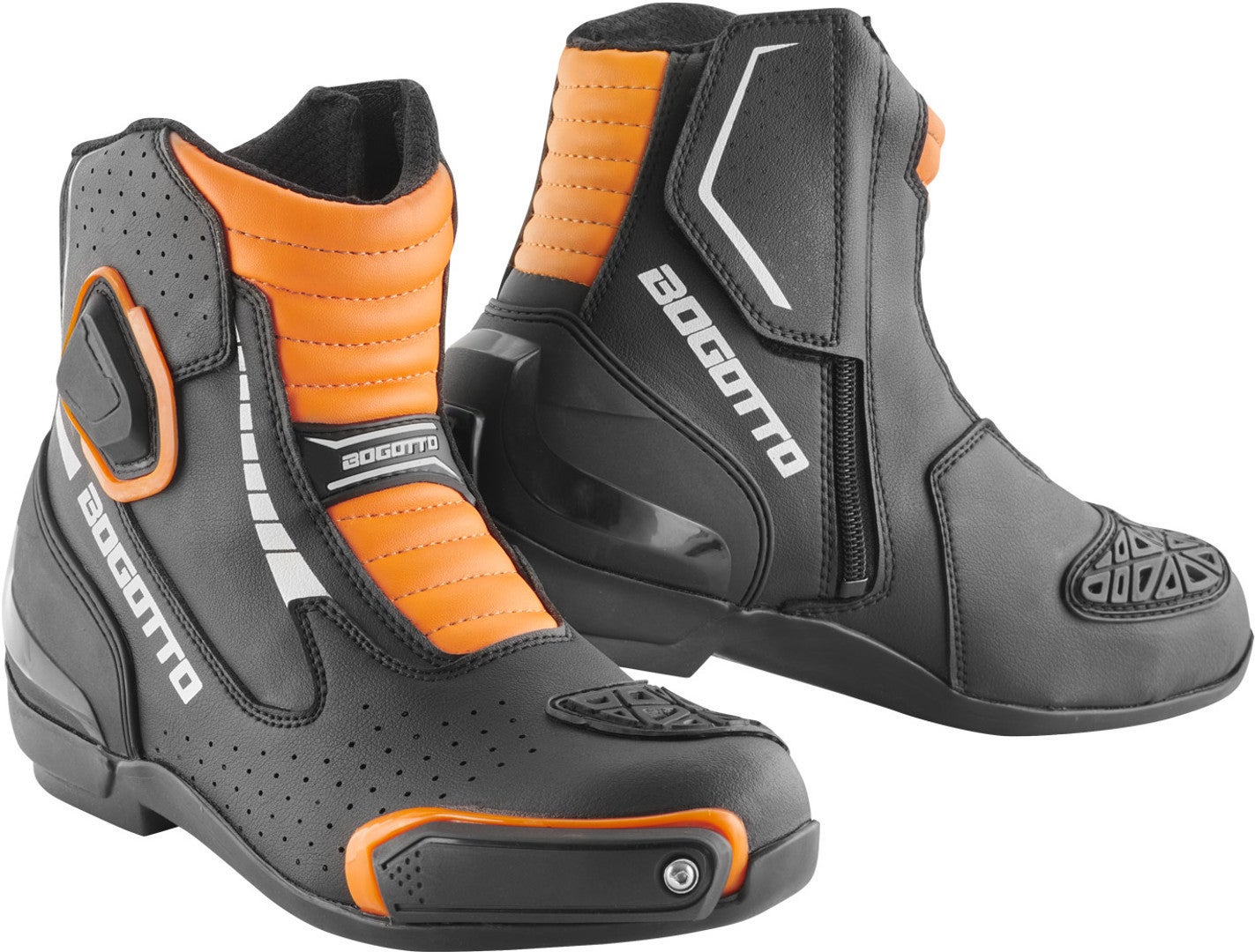 Bogotto Cartagena perforated Motorcycle Boots black/orange 38 Figure 1