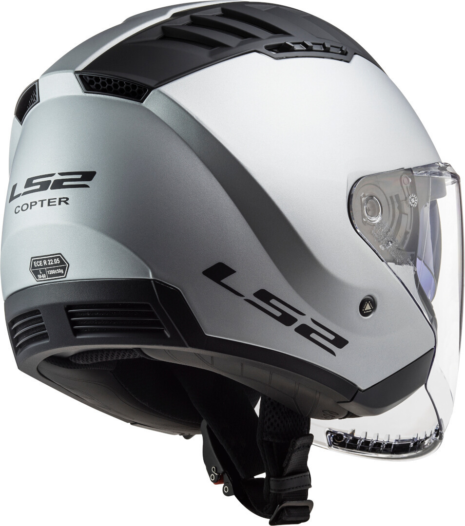 LS2 OF600 Copter II Jethelm silber matt S (55/56) Abbildung 3