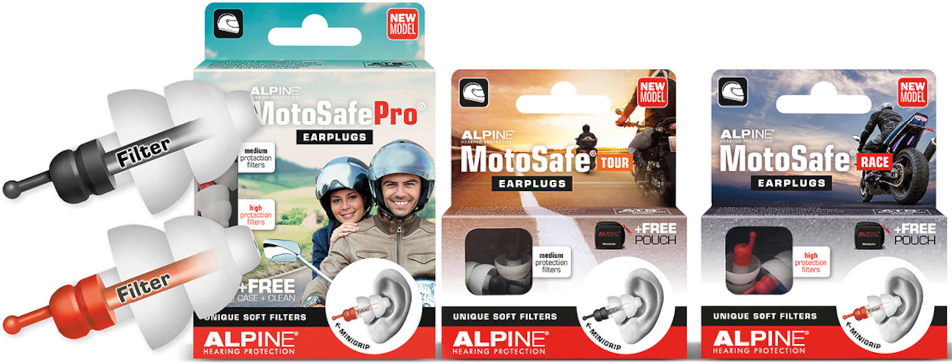 Alpine MotoSafe Pro Öronproppar svart En storlek passar alla Figur 6