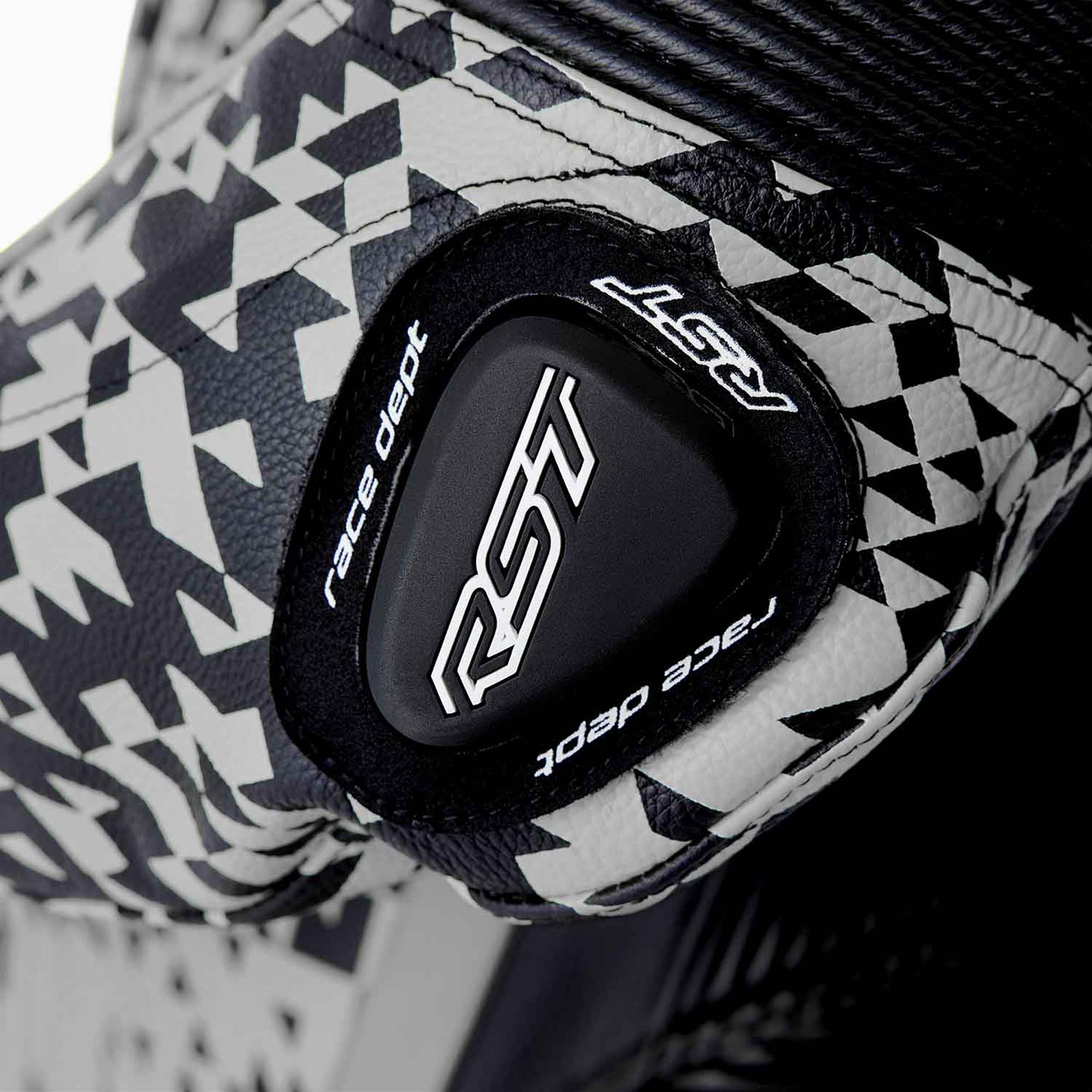 RST Pro Series D3O Airbag perforeret 1-delt motorcykellæderdragt Sort/sølv 50 Figur 3