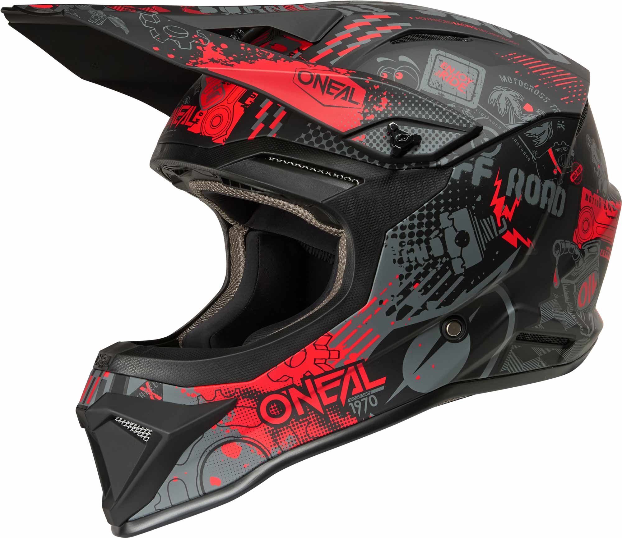 Oneal 1SRS VIBRANT Kask motocrossowy /Czerwony M (57/58) Rysunek 1