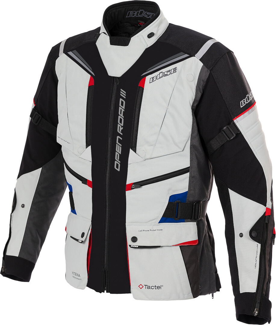 Büse Open Road III Waterproof Motorcycle Textile Jacket white/grey 48 Figure 1