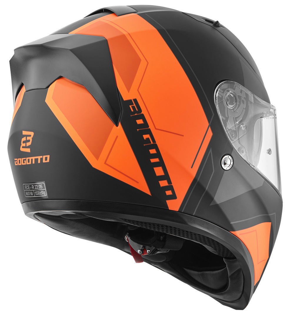 Bogotto V128 Strada Hjelm sort mat/orange M Figur 3