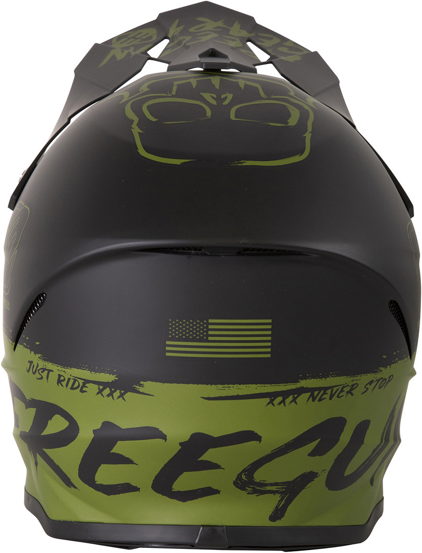 Freegun XP4 Speed Motocross hjälm Olivmatta S (55/56) Figur 3