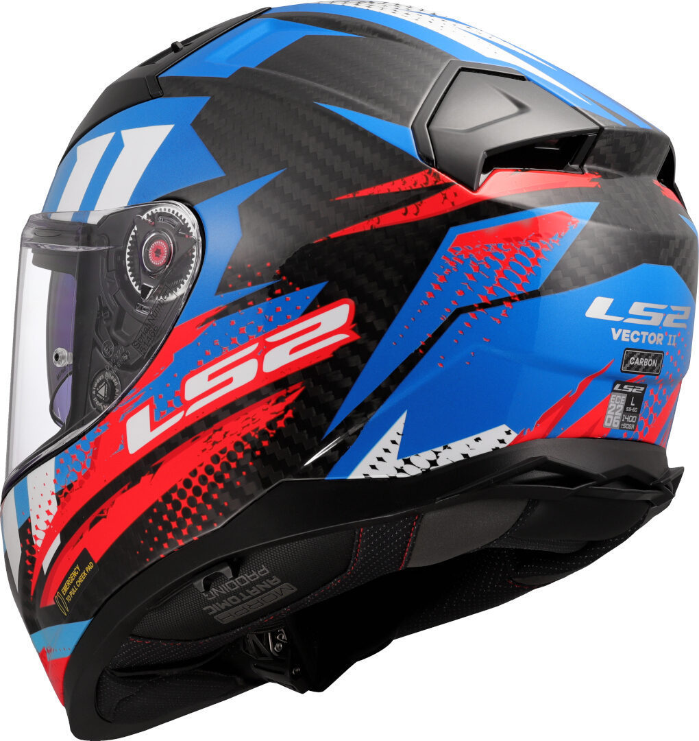 LS2 FF811 Vector II Carbon Tantic Helmet blue/red/white S (55/56) Figure 3