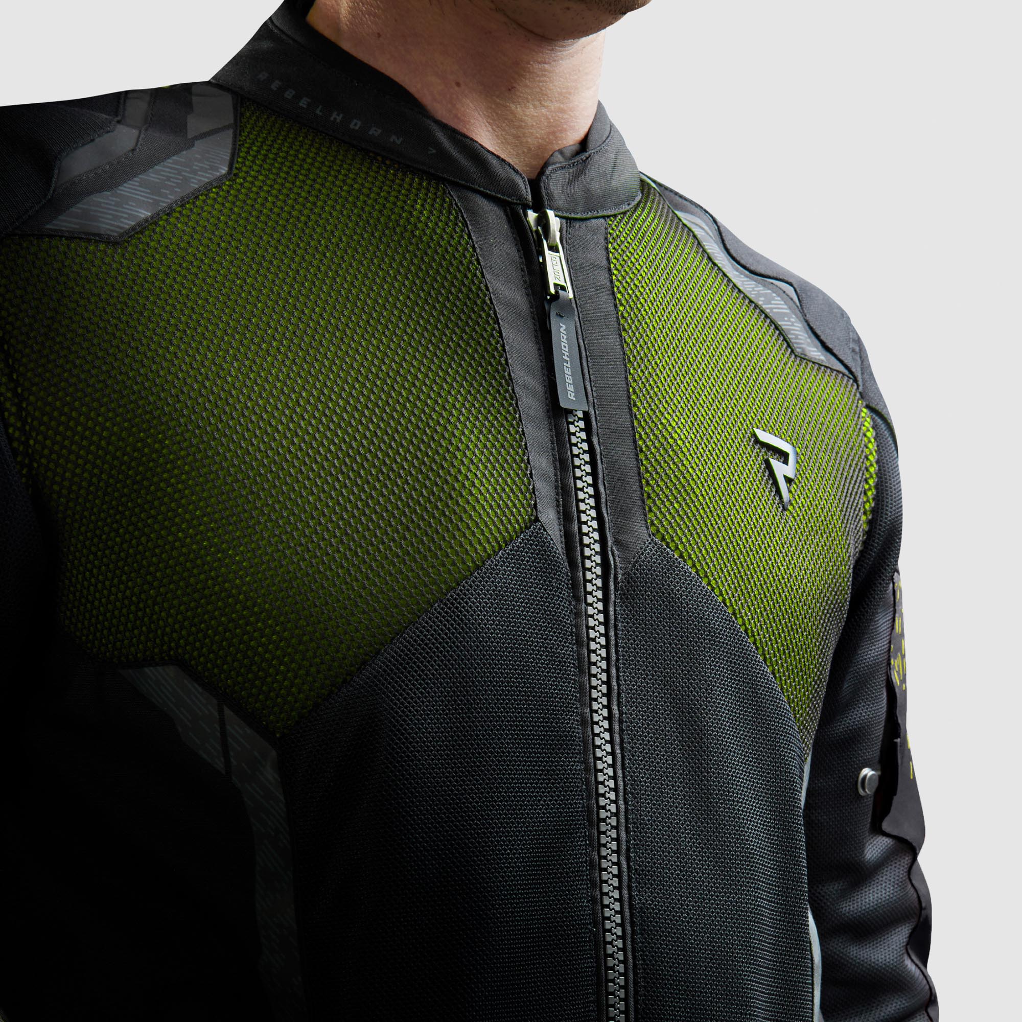 Side view of Rebelhorn Jax waterproof Motorcycle Textile Jacket