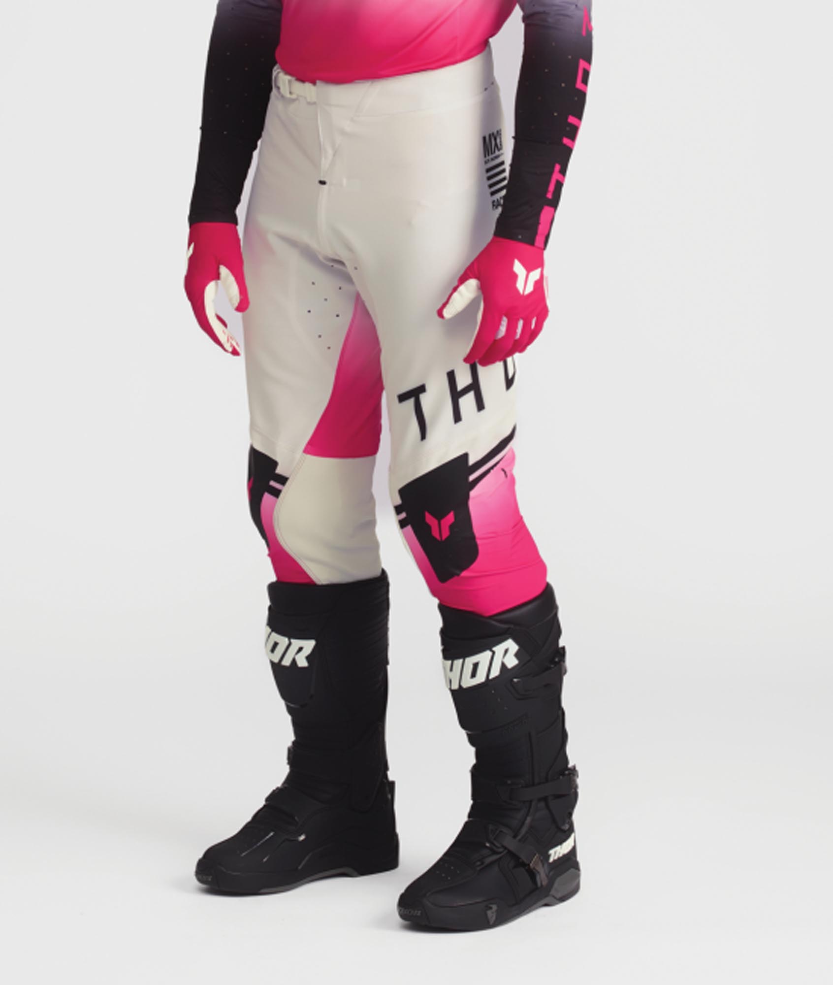 Thor Sportmode Geo Motocrossbroek Wit/roze 38 Figuur 5