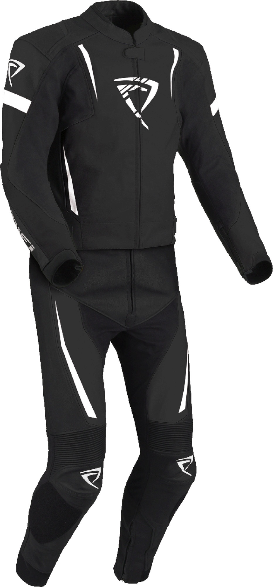 DIFI Jerez perforierte 2-Teiler Motorrad Lederkombi schwarz/weiß 52 Abbildung 1