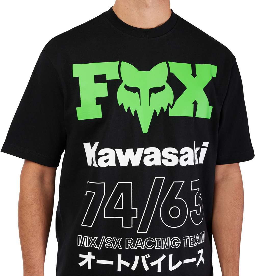 FOX Kawasaki Oversized Triko černá M Obrázek 2