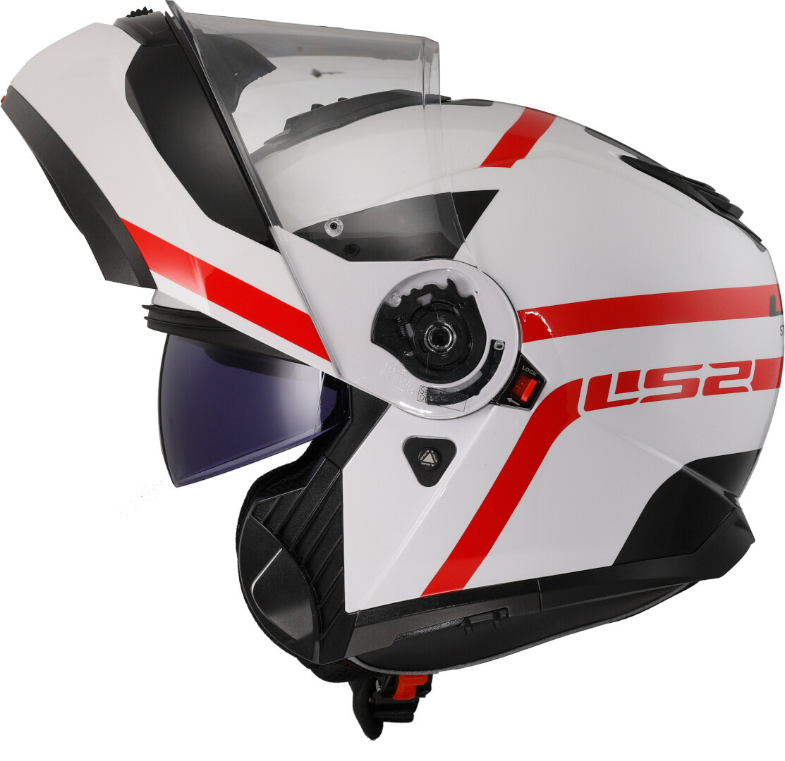 LS2 FF908 Strobe II Autox Hjelm hvit/rød S (55/56) Figur 4