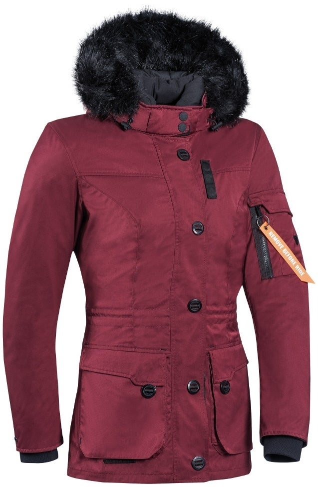 Ixon Ontario Damen Motorrad Textiljacke burgunderrot M Abbildung 1