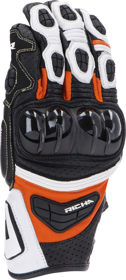 Richa Stealth gants de moto perforés Noir/Blanc/Orange S Figure 2