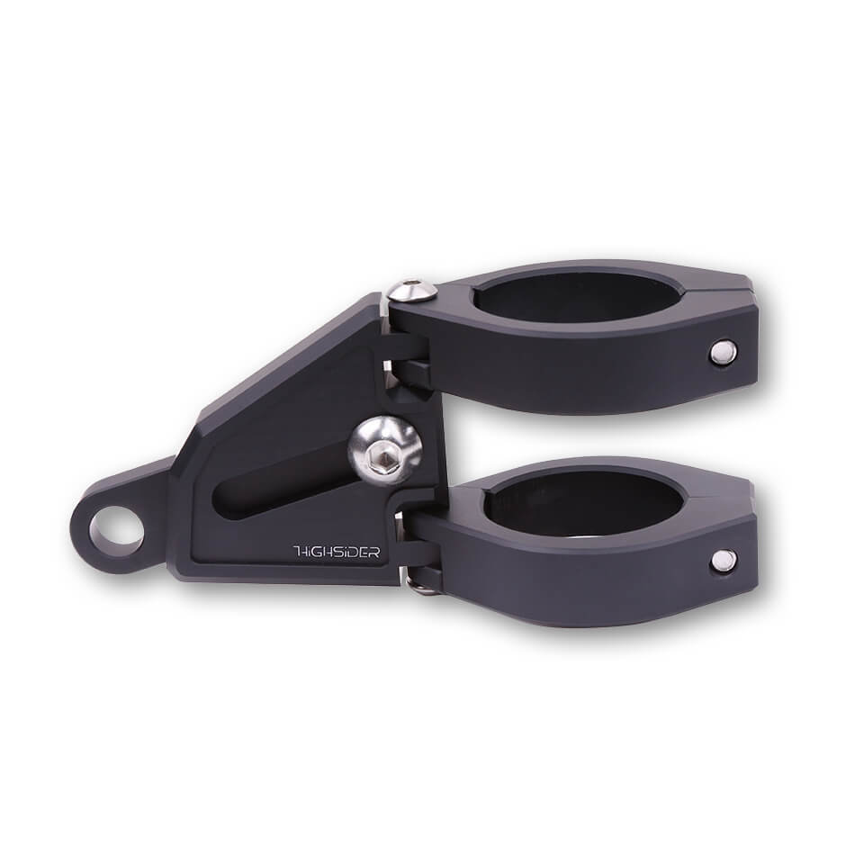 HIGHSIDER CNC Alu Lampenhalter Set EXTEND, längenverstellbar, schwarz 47-49-50-52-54 mm Figura 1