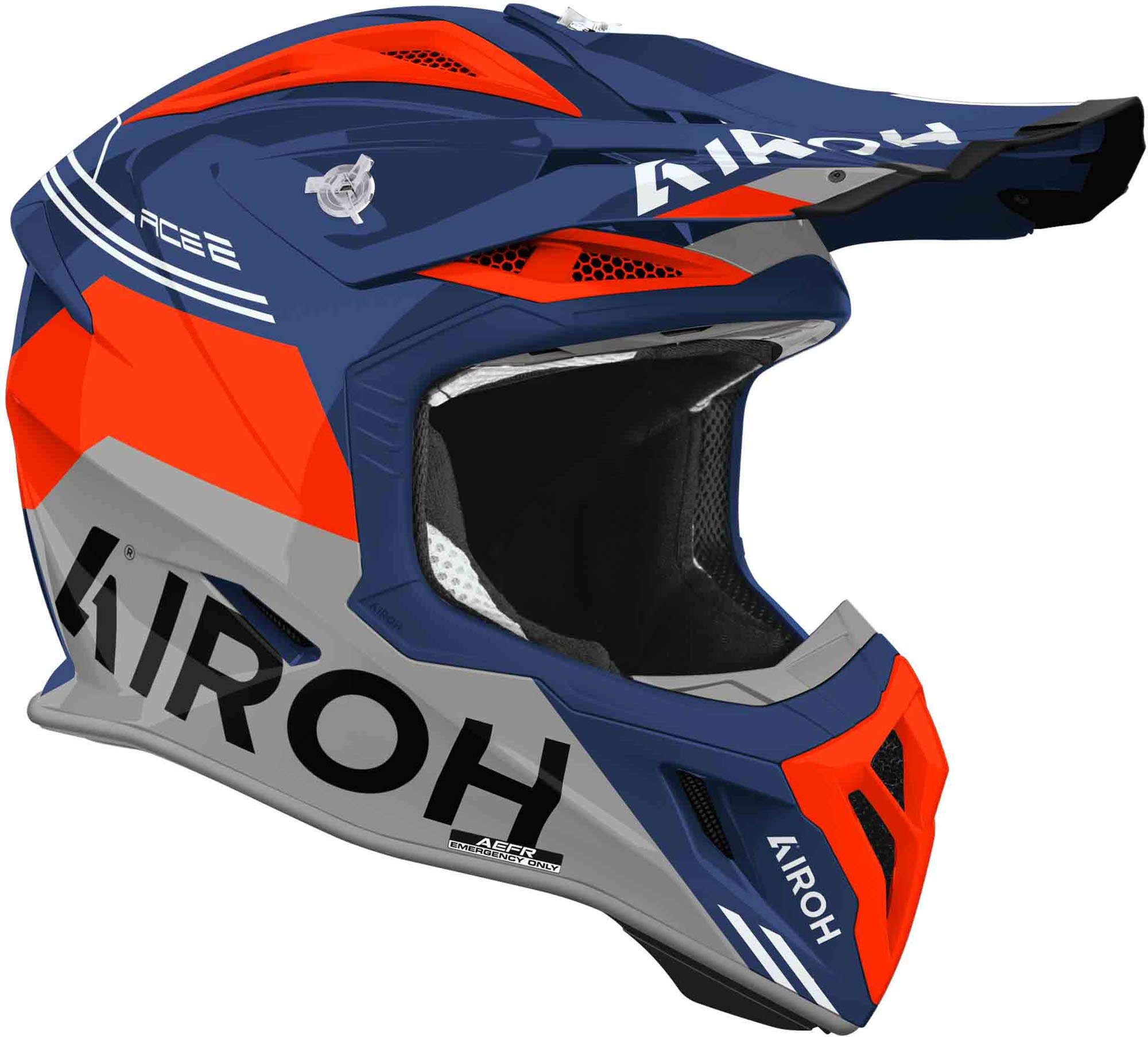 Airoh Aviator Ace 2 Fury Motocross Helm blau/orange S (55/56) Abbildung 2