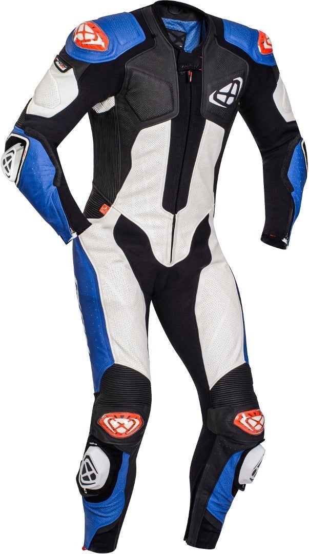 Ixon Vendetta Evo One Piece Motorcycle Leather Suit black/white/blue L Figure 1