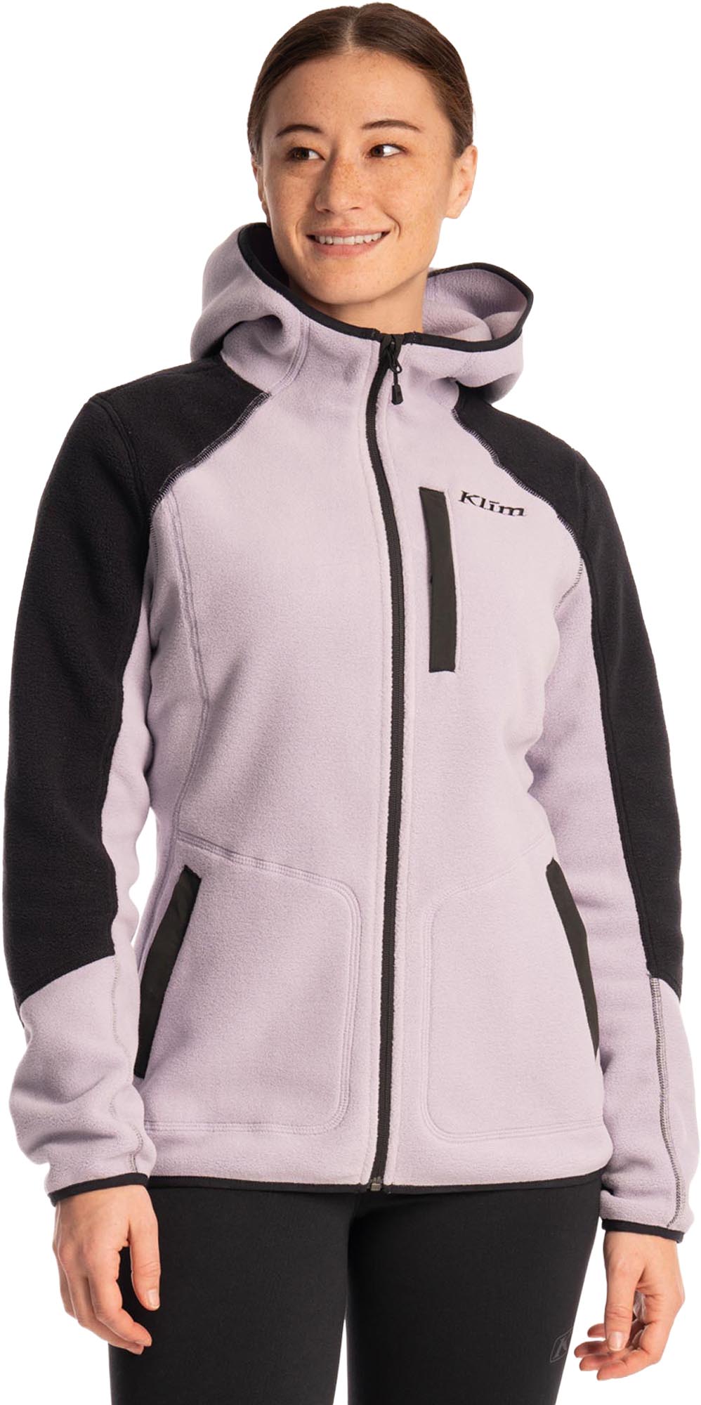 Klim Darby Canyon Damernas fleece med zip-hoodie lila/svart S Figur 1