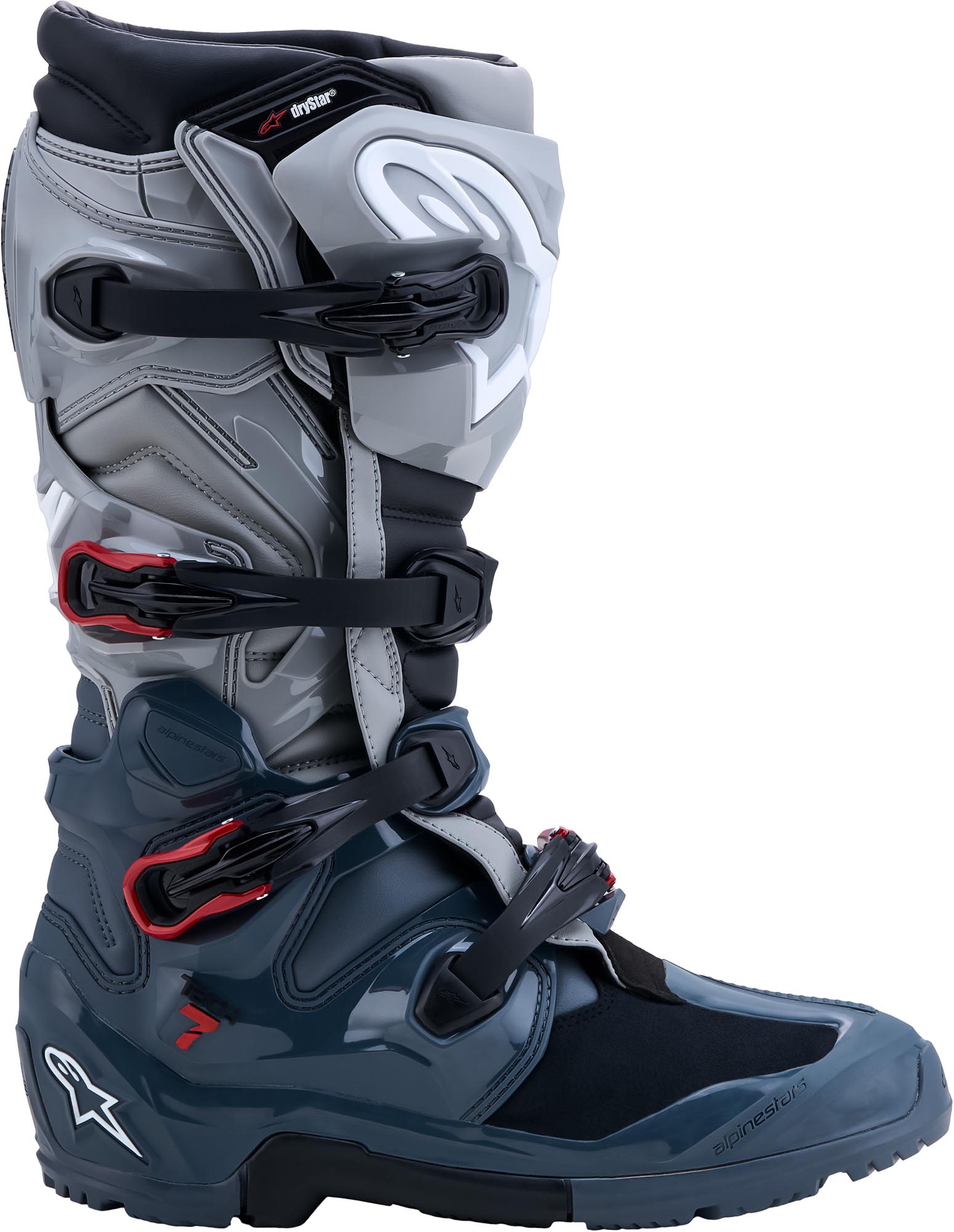Alpinestars Tech 7 Enduro Drystar WP Motocross støvler grå/sort/rød 11 Figur 4