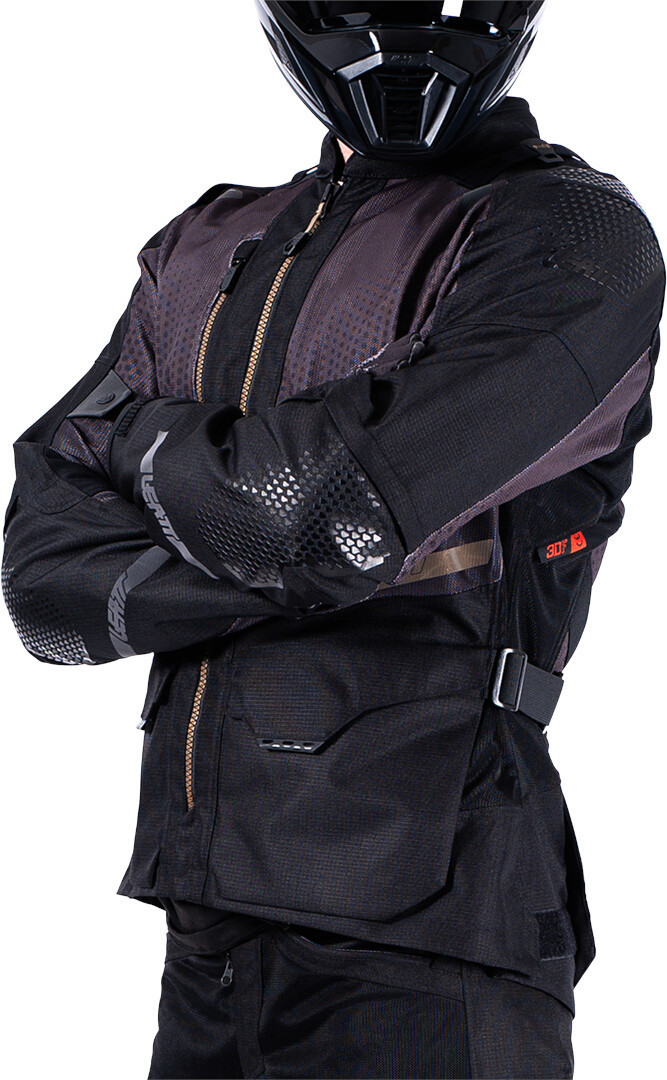 Side view of Leatt ADV Flowtour 5.5 waterproof Motorcycle Textile Jacket
