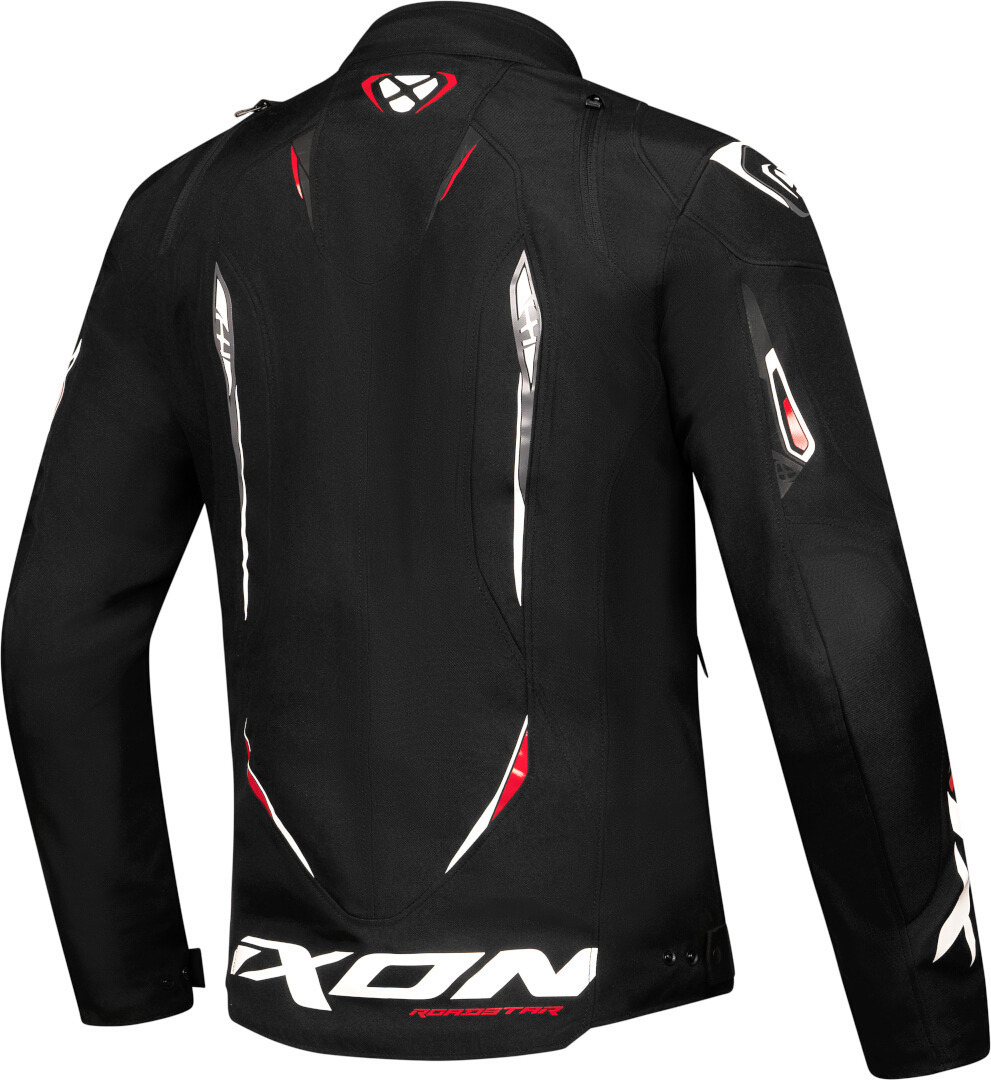 Ixon Roadstar Waterproof Motorcycle Textile Jacket black/white/red M Figure 2
