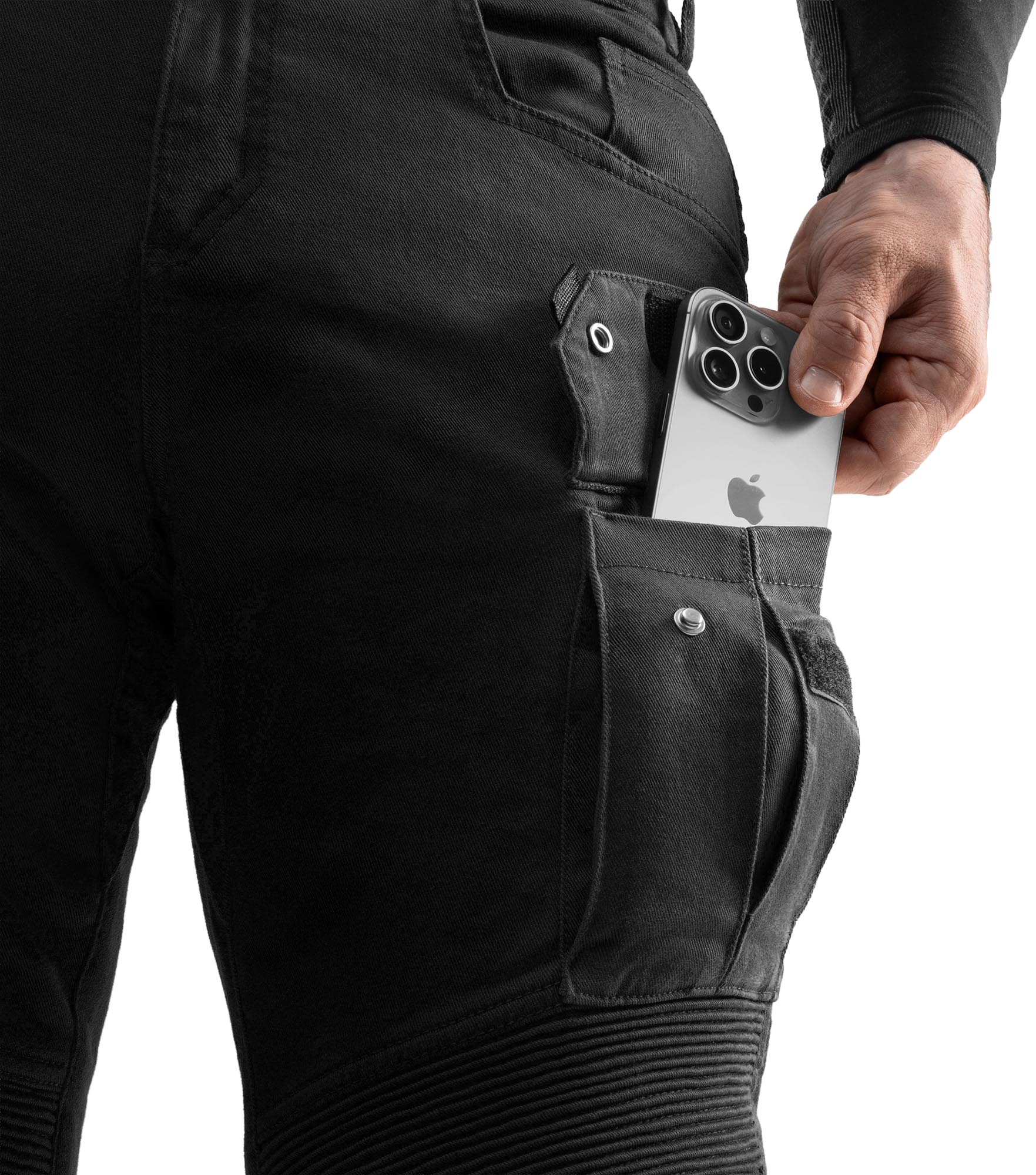 Rebelhorn Faster Motorcykeljeans Sort 44/32 Figur 7