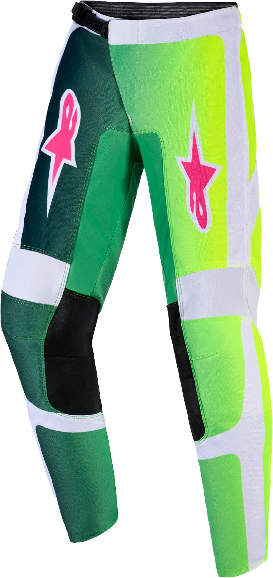 Alpinestars Fluid Portl Pantaloni de motocross pentru copii Verde/Alb/Negru 24 Figura 1