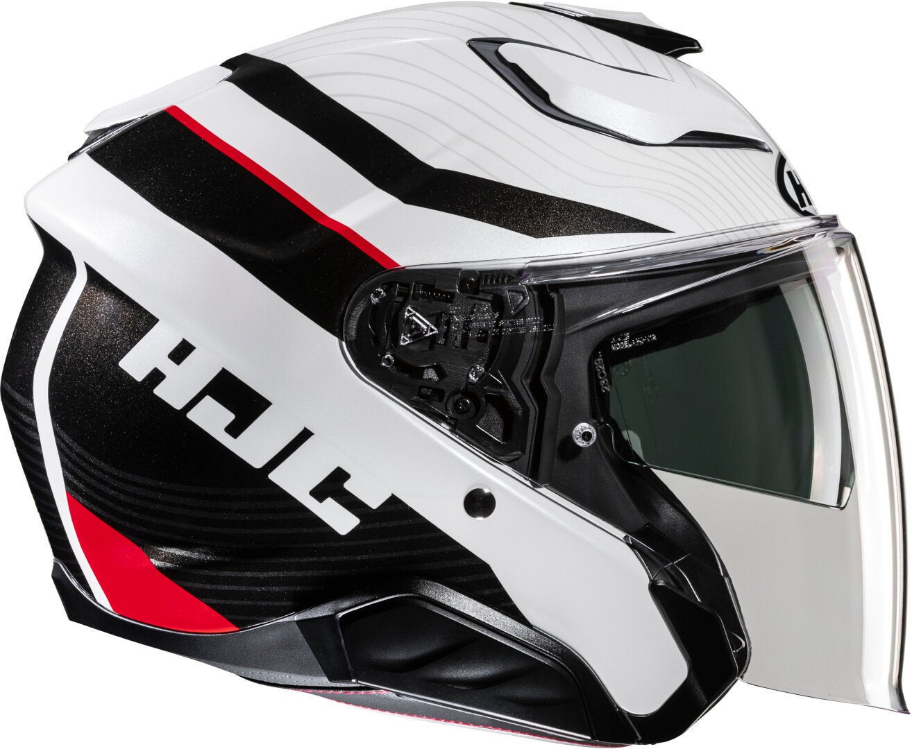 HJC F31 Naby Casque jet Blanc/Noir/Rouge S (55/56) Figure 2