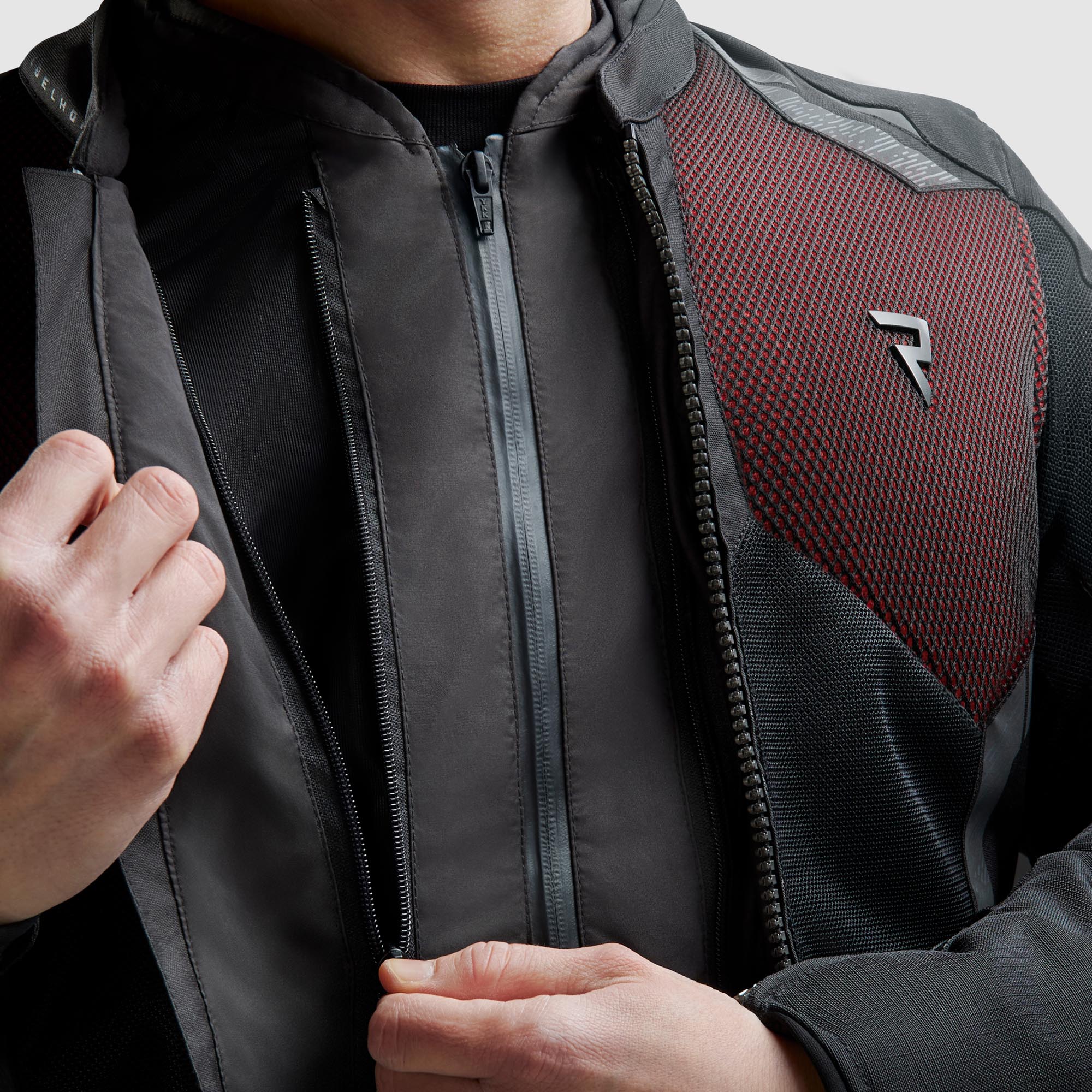 Side view of Rebelhorn Jax waterproof Motorcycle Textile Jacket