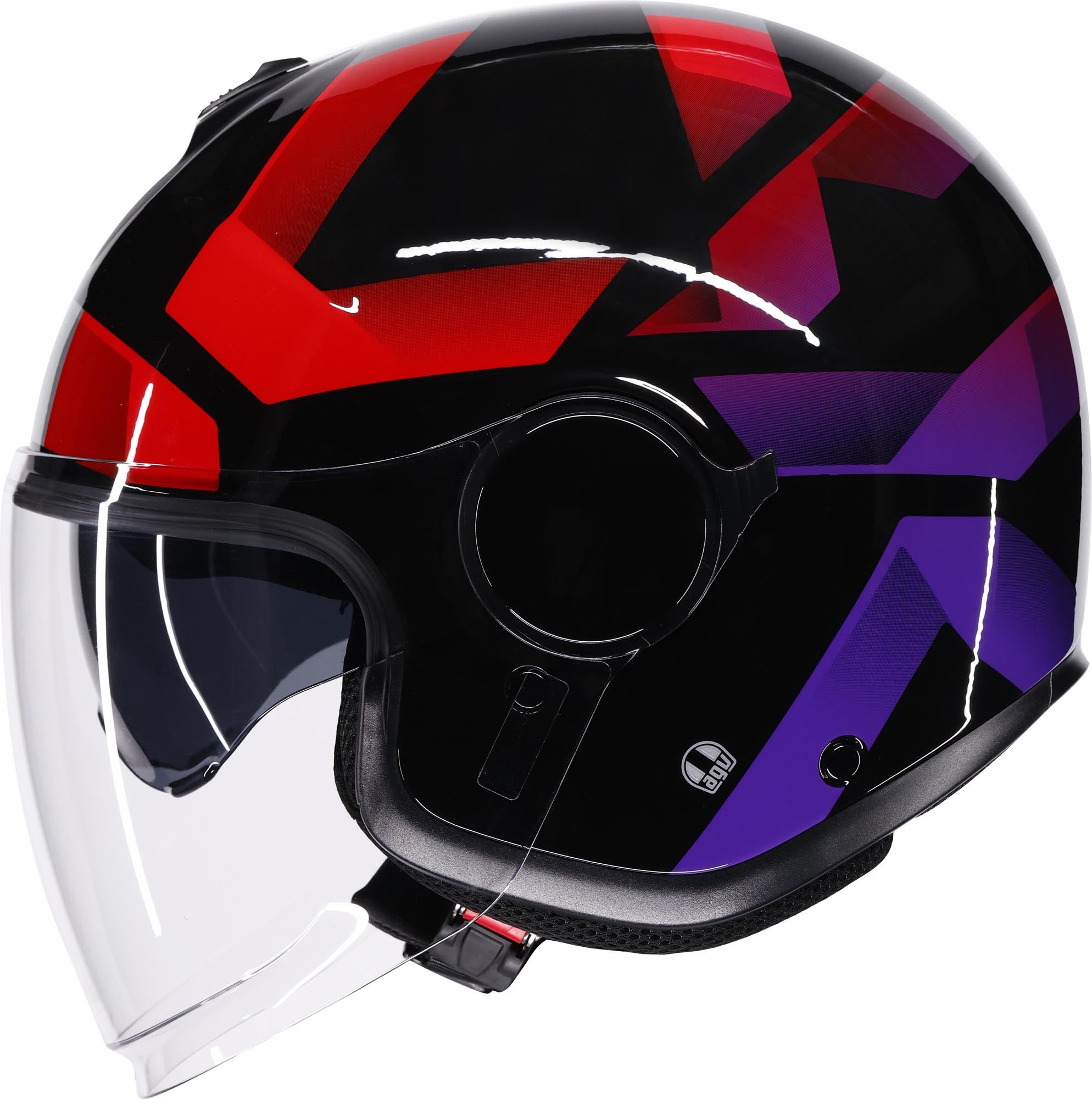 AGV Eteres Camogli Jethelm schwarz/rot/lila M (57/58) Abbildung 5