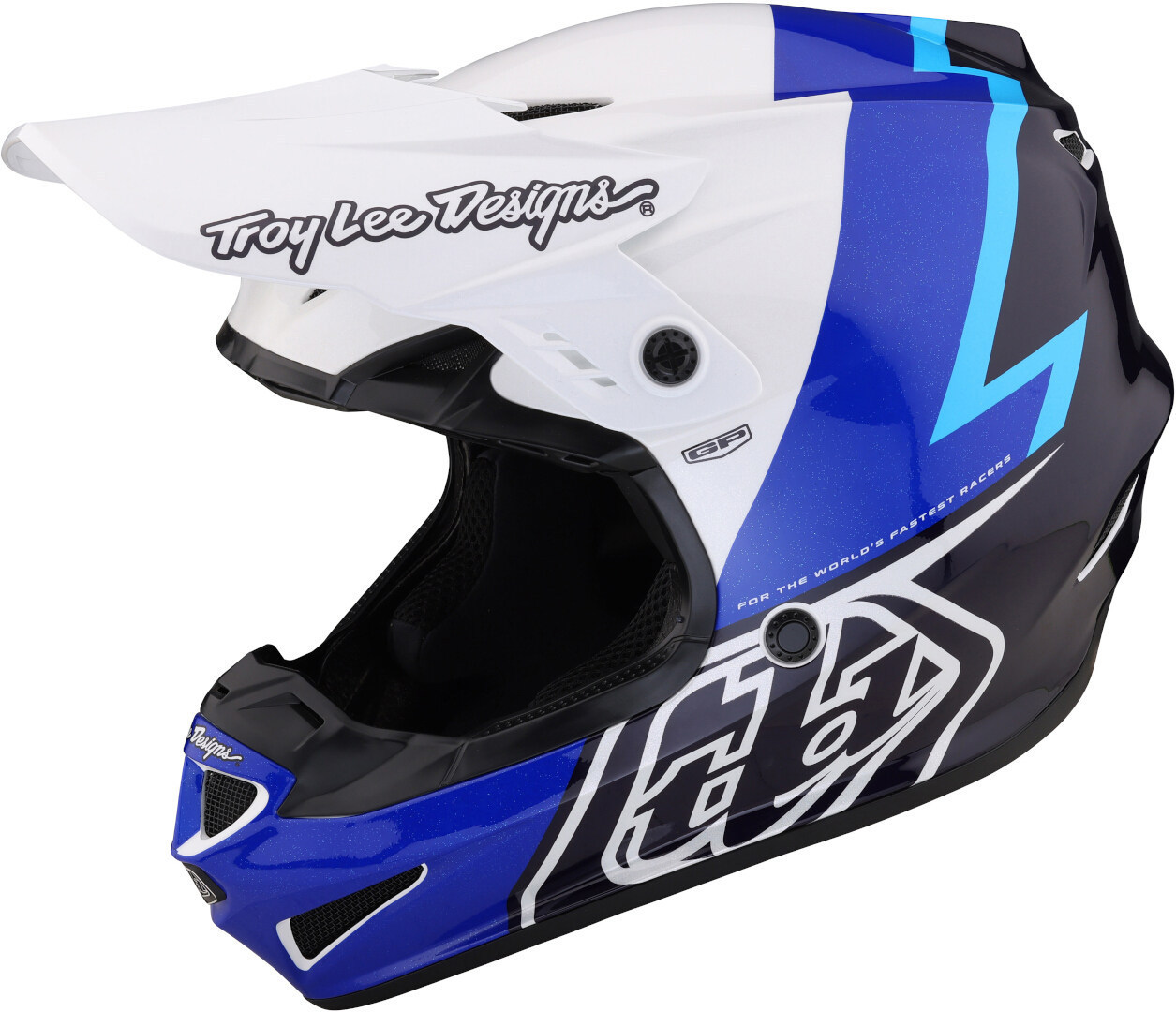 Troy Lee Designs GP Volt Casco da motocross nero/blu/bianco M (57/58) Figura 1